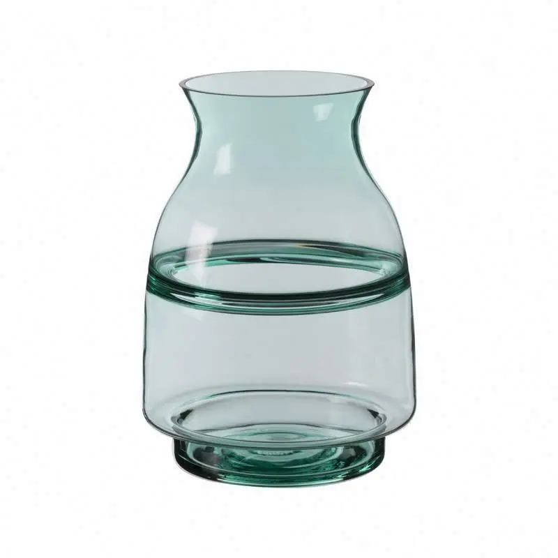 OEM wholesale Lead free solid color glass tube flower vase with different height