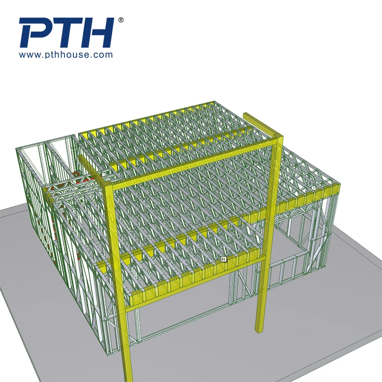 Light Steel Frame Building Low Cost Prefabricated House Light Steel Structure Villa