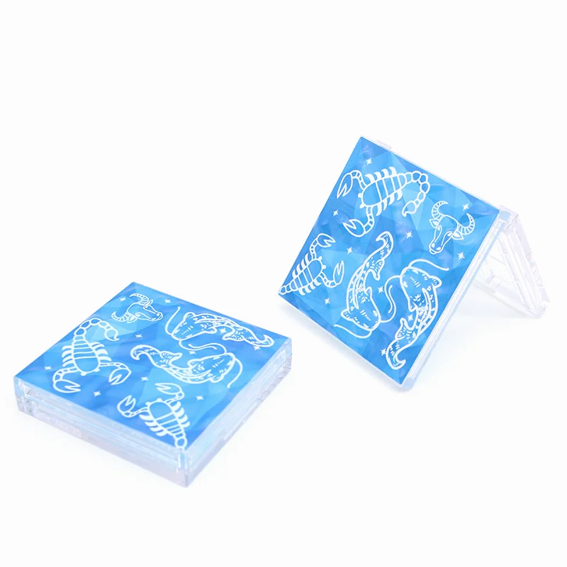 eyeshadow packaging container 6 color eye shadow glitter base with brush plate 3D print eye shadow