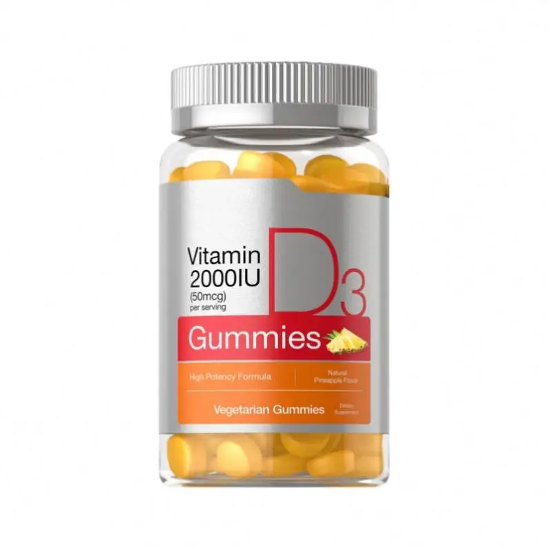 Premium Quality Vitamin D3 2000iu Soft Candy 60 Grains Vegetarian Non GMO and Gluten Free Vitamin D Supplement