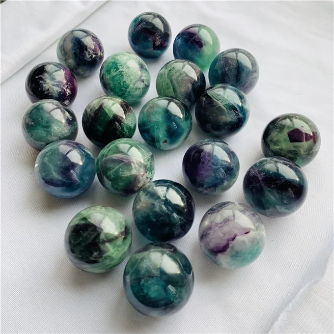 Semi-precious rainbow fluorite crystal ball sphere colorful fluorite Stone Quartz Crystal Ball Sphere