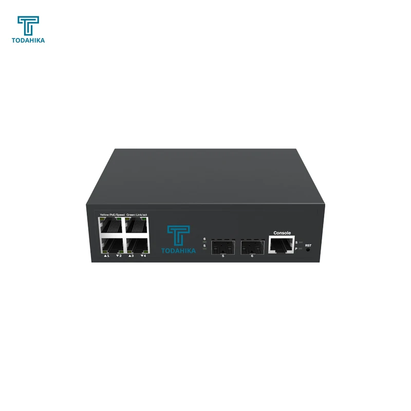 SSH Server and IPv6 Management 2 x Gigabit SFP and 4 x 1000Base-T Layer 2 Managed Ethernet Switch