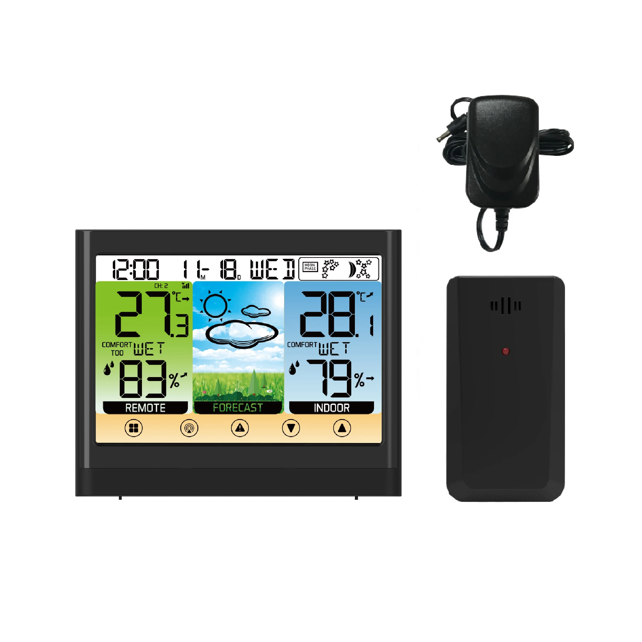 Будильник с сенсорной кнопкой, цифровой гигрометр, термометр, сельскохозяйственная тепличная метеостанция