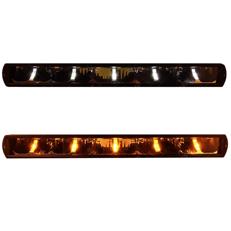 R112 auxiliary 12v 24v waterproof bright LED curved light bar with vertical parking light 100w off road led light bars