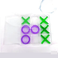 WalMart hotsale acrylic tic tac toe sets acrylic chess board game custom colorful chess game sets