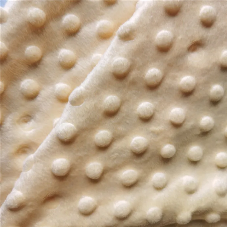 100% Polyester Soft Embossed Minky Dot Bubble Fabric For Making Baby
