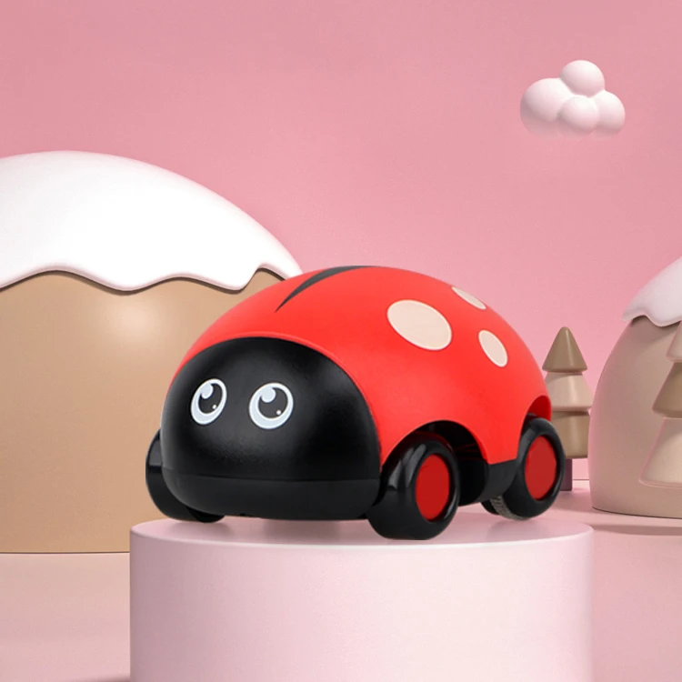 FiveStar Two-way Insect Cartoon Inertia Pull Back Car Cute Beetle Animal Friction Vehicle Children Toys For Baby
