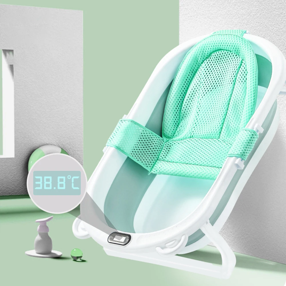 
Convenient Foldable Baby Bathtub, 2020 Hot Selling Plastic Portable Deep Baby Bathtub Washing Tub With Thermometer 