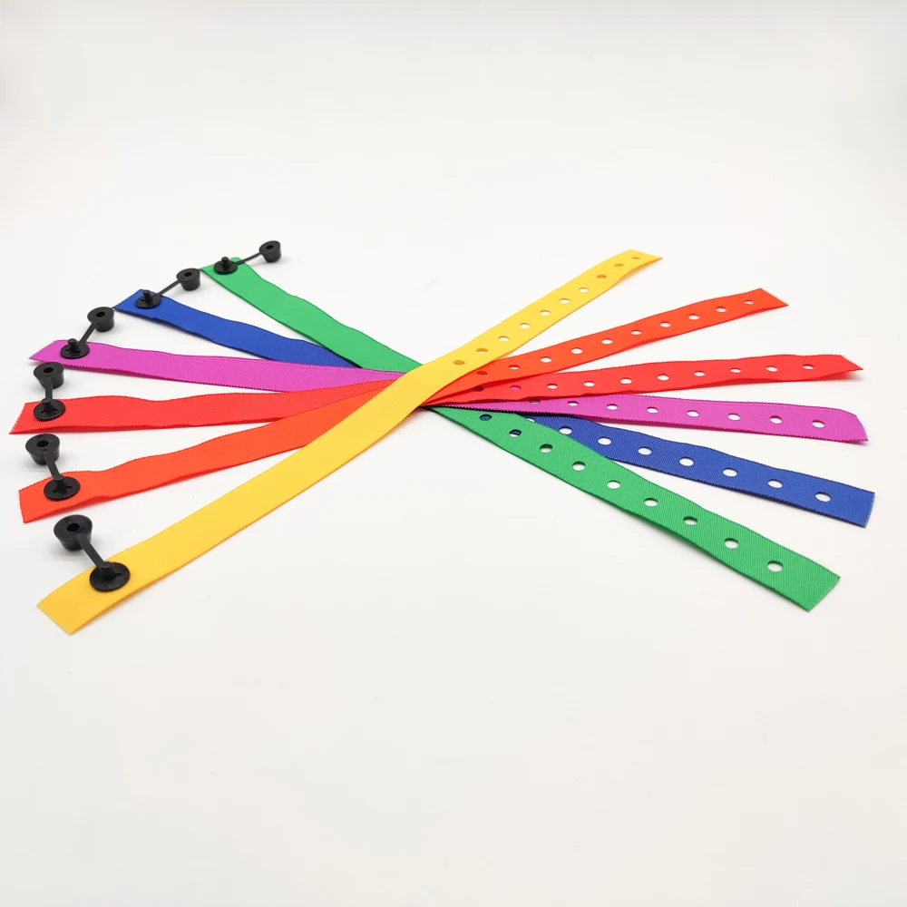 New design woven fabric wristband colorful printing fabric wristband custom