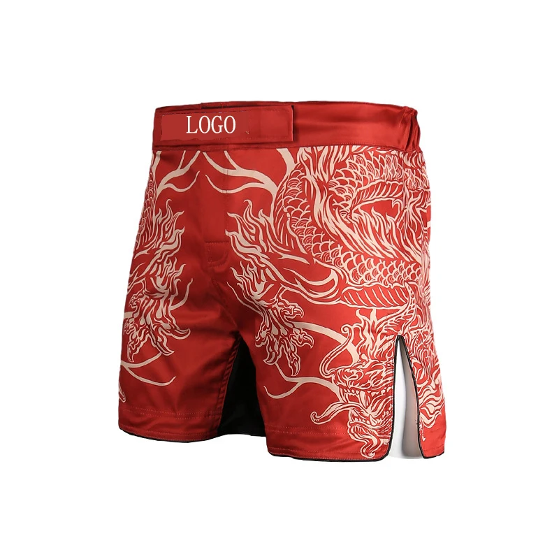 Mens MMA Shorts Jiu Jitsu Gi Training Fitness Fight Shorts Custom Embroidery Logo Digital Print Muay Thai Kick Boxing Shorts