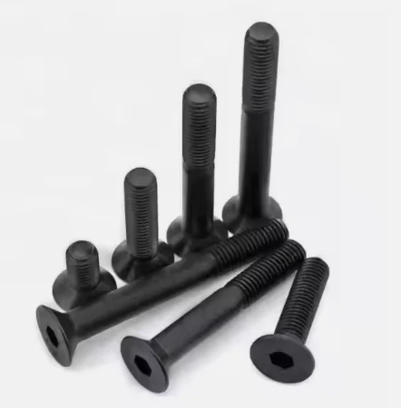 DIN7991 Black oxide 10.9 grade carbon steel hex socket countersunk flat head machine bolts screws