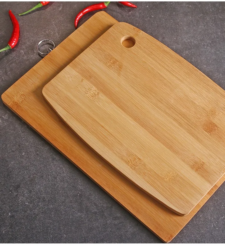 Custom Wholesale Large Vegetable Meat Organic Bamboo Cutting Board 3 piece bambu Chopping Blocks Set With Handle For Kitchen