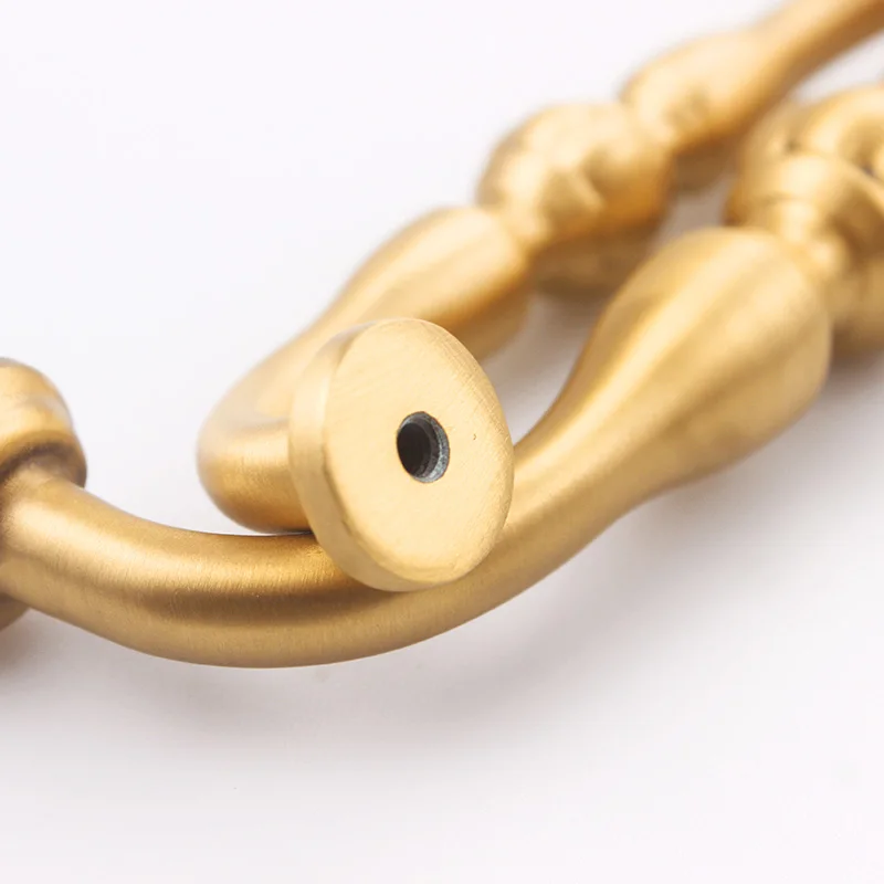Home kitchen cabinets dresser wardrobe cupboard drawer door gold China luxury solid brass pulls handles knobs