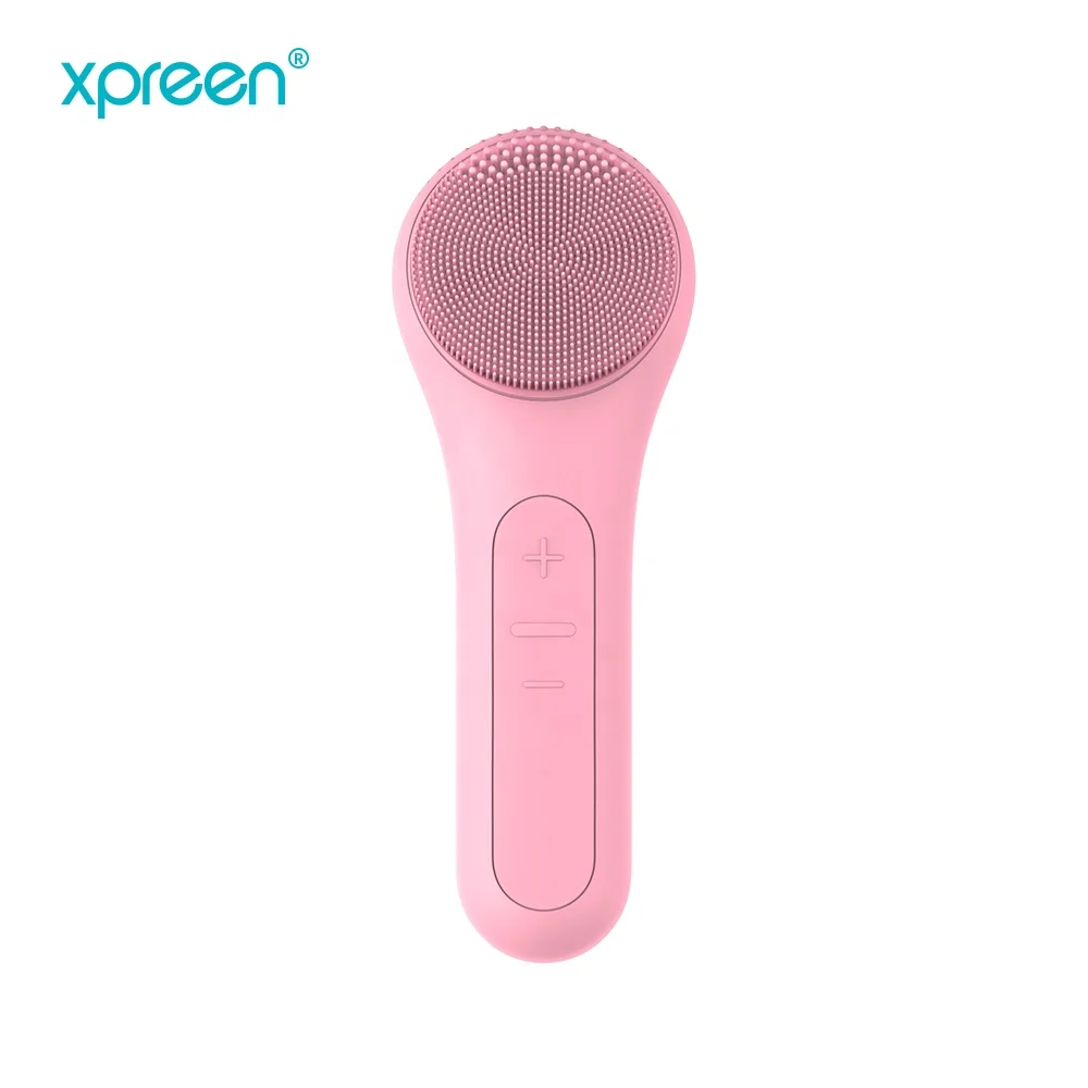Person skin care manufacturers bulk customized electronic heated silicone exfoliating sonic electric facial cleansing brush