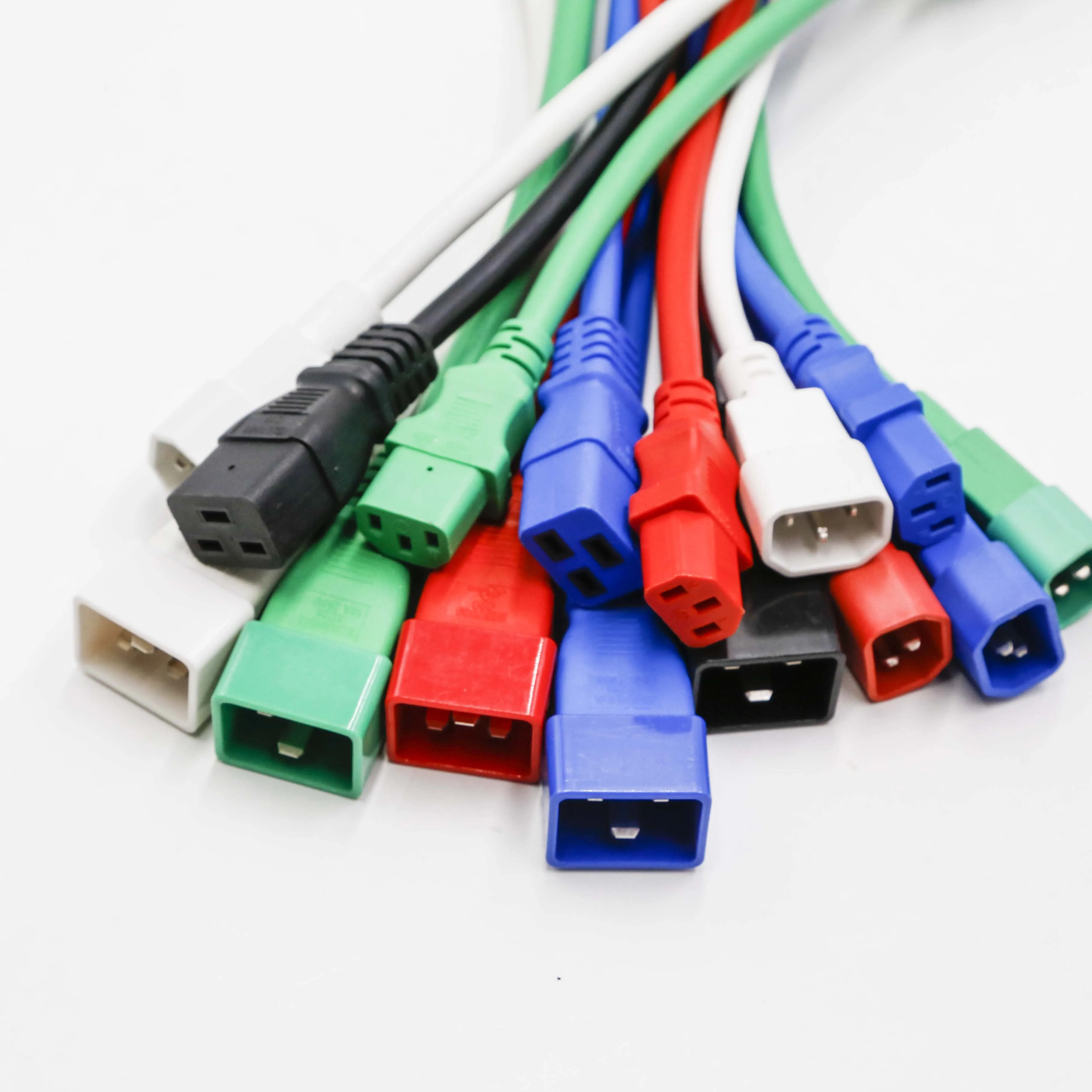 Server/PDU Power Cord - C20 to C19 - 20 Amp - 6 FT - White red yellow black