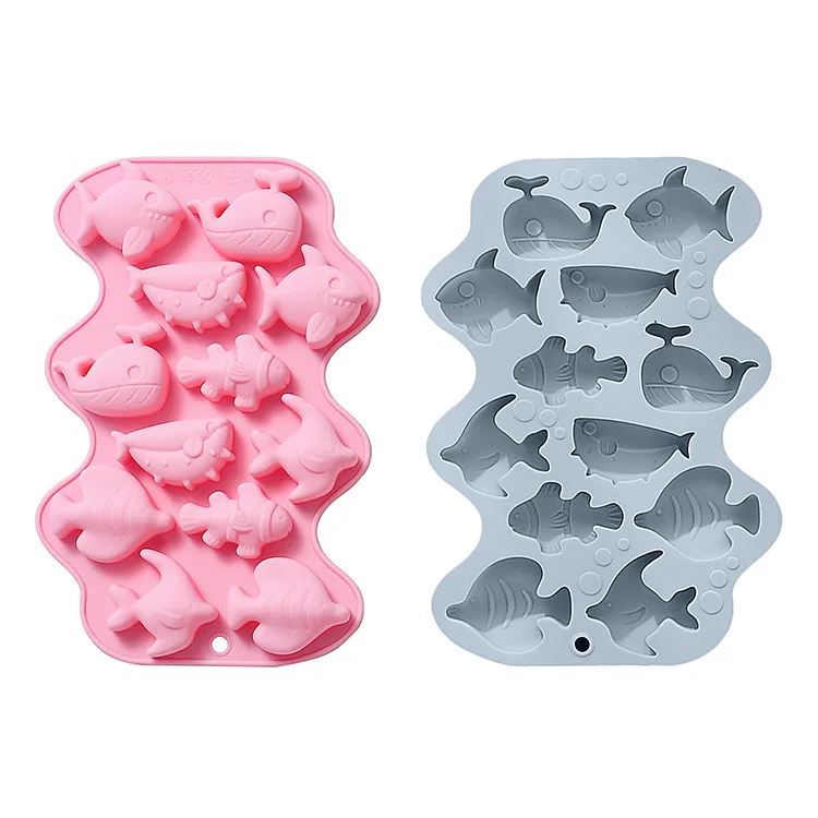 BPA Free Food Grade Silicone Candy Mold Fish Shape Chocolate Mold Silicone