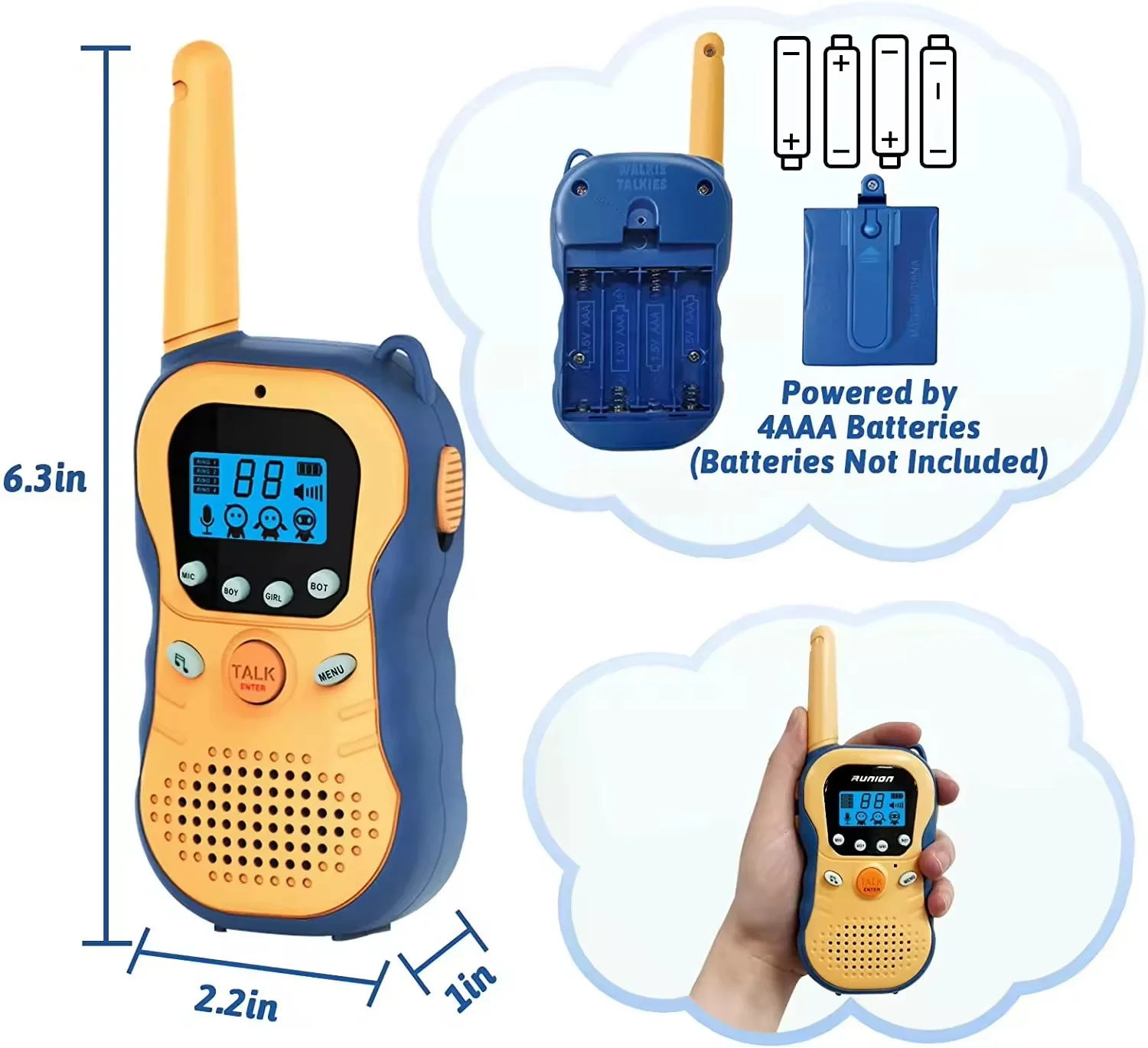 kids Walkie-talkie toys 3 KM Range mini portable wireless Talkie-walkie Toy with Voice Changer intercom phone for Kids