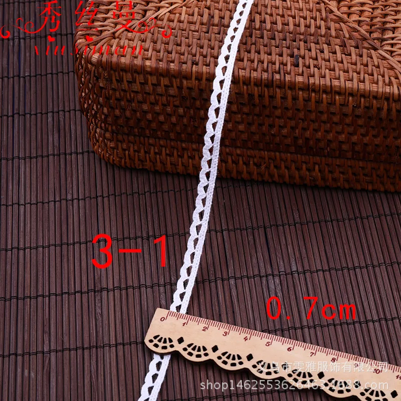 
C027 Crocheted Webbing Cotton Lace Floral Ribbon for Handmade Sewing Christmas Easter Wedding Deco Gift Packing 