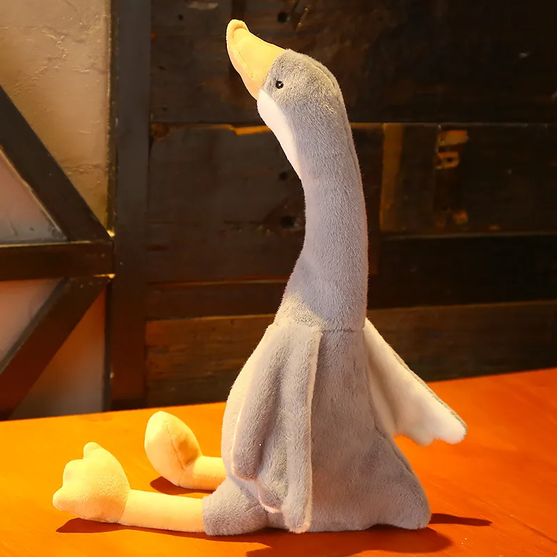 Handmade Anime Plush Giant Goose Swan Customizable Warm Embroidered Cartoon Character Weddings Fun Stuffed Animal Box