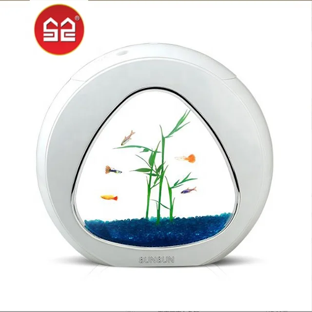 SUNSUN Aquarium Creative Gold Fish Tank With Filter System Mini Desktop Fish Tank Aquarium Decoration Fish Tank Aquarium