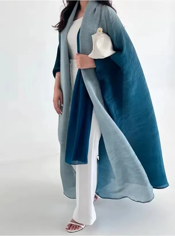 Zifeng OEM Long-Sleeved Windbreaker Jacket For Women Gradient Color  Enlarged Bat-Sleeve Scarf Style Long Outer Shawl