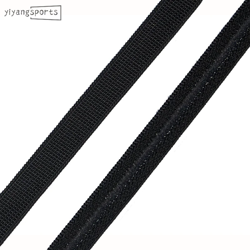 Wholesale silicon tape 1cm colorful black white silicone grip elastic tape swimwear underwear rubber elastic band