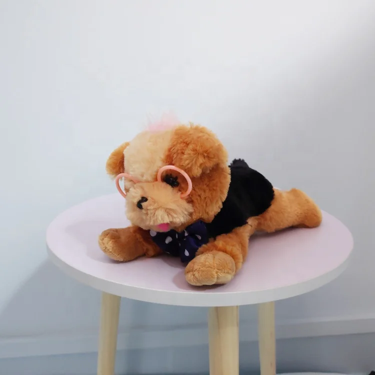 Birthday gifts mini soft kitten and puppy plush toy with handbag for girls