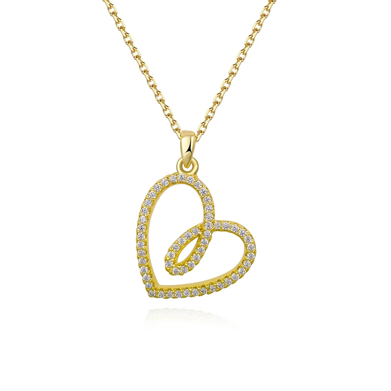 sterling silver knot love heart necklaces simple circle heart initial necklace