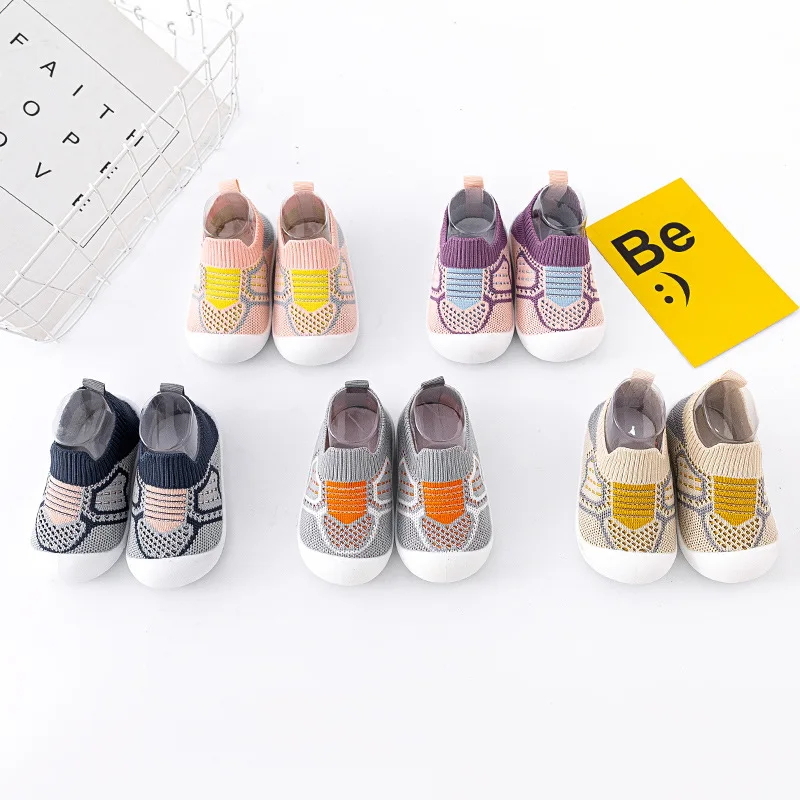 Baby Walker Casual Sport Shoes And Sock For Infant Boy Girl Unisex Toddler Kid Slip-on Soft Comfortable Breathable Summer Spring