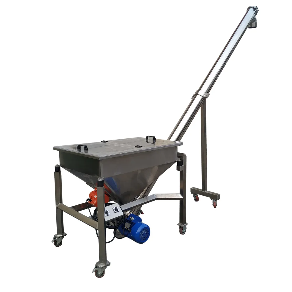 200L Food chemical Powder feeder incline screw conveyor