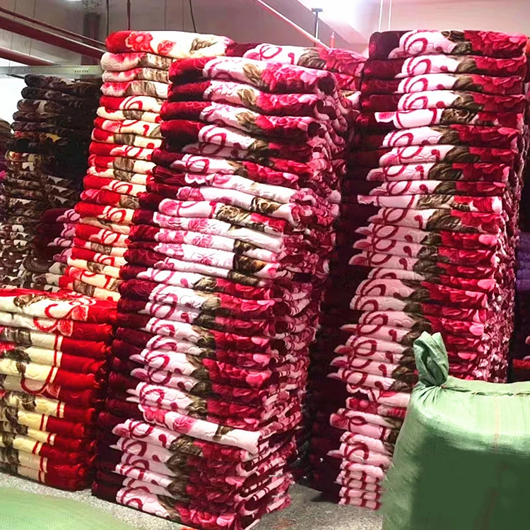 Оптовая продажа зимнее покрывало с ассорти Двухслойное одеяло raschel 200x230 см 150x200