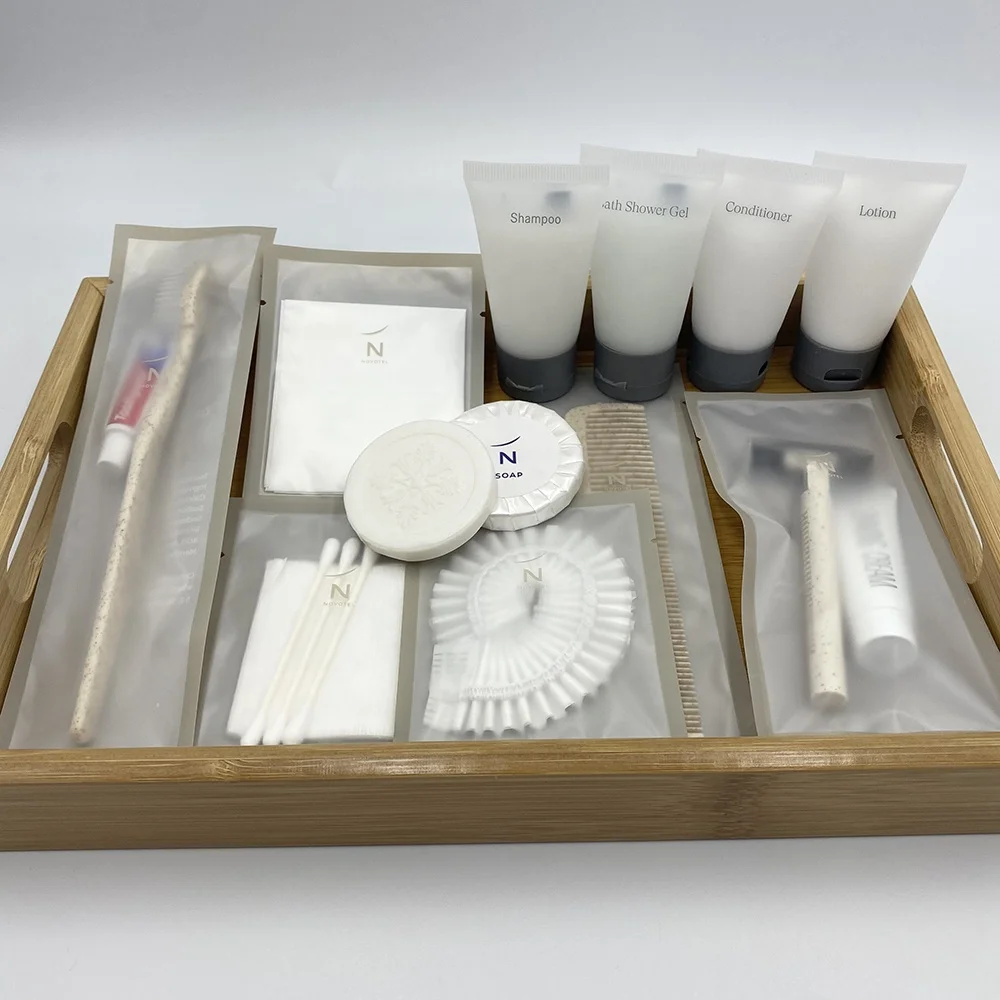 Yangzhou factory price one-stop customized logo five star hotel bathroom cheap  disposable hotel aminities