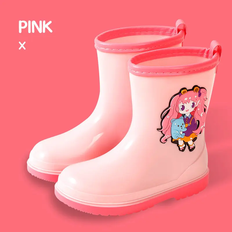 Wholesale Waterproof Toddler Girls and boy plastic Kids Wellies Rain Gum Boots for Children