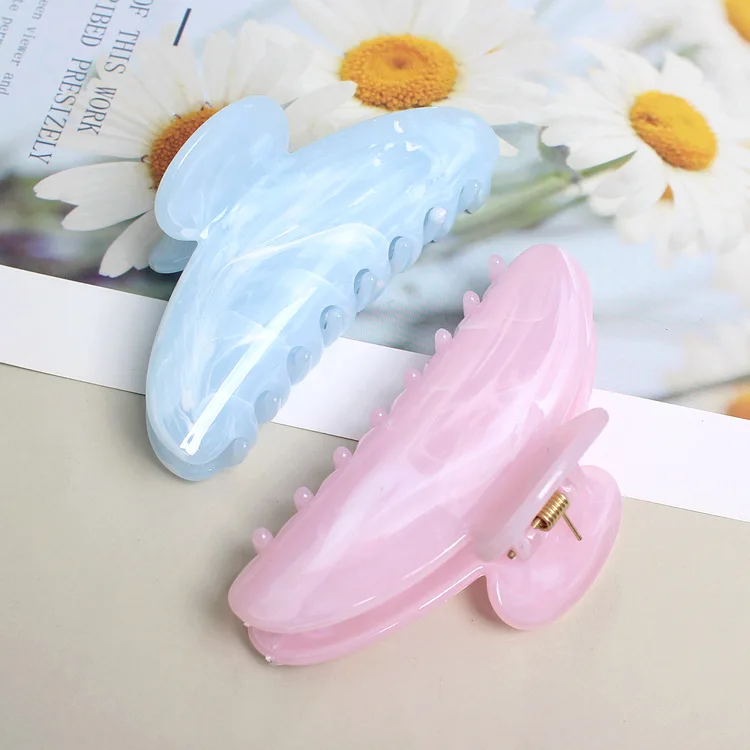 Wholesale With Card 11cm Fashion Designer Elegant Hair Clips Plastic Large Hair Claws For Women Girls