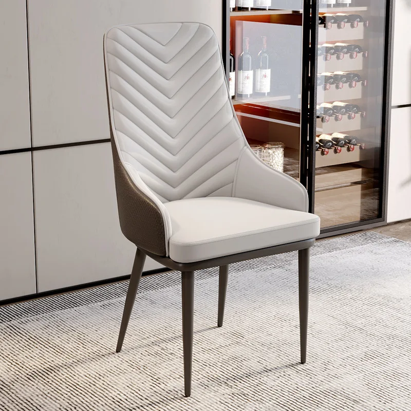 Modern and minimalist home dining chairsbackrest chairs hotel modern creative with armrests dining chairssoft bags desks