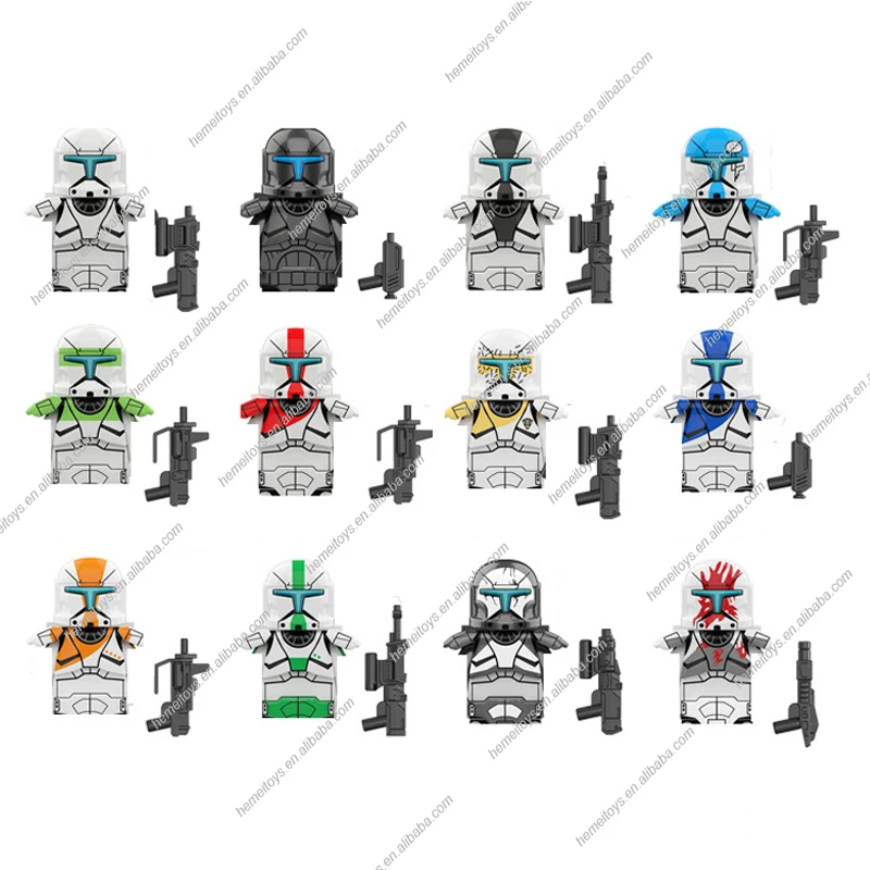 KT1048 KT1049 The Bad Batch Star Clone Trooper Rex Cody Hunter  Wrecker Tech Echo Mini Action Figures Wars Building Block Toys