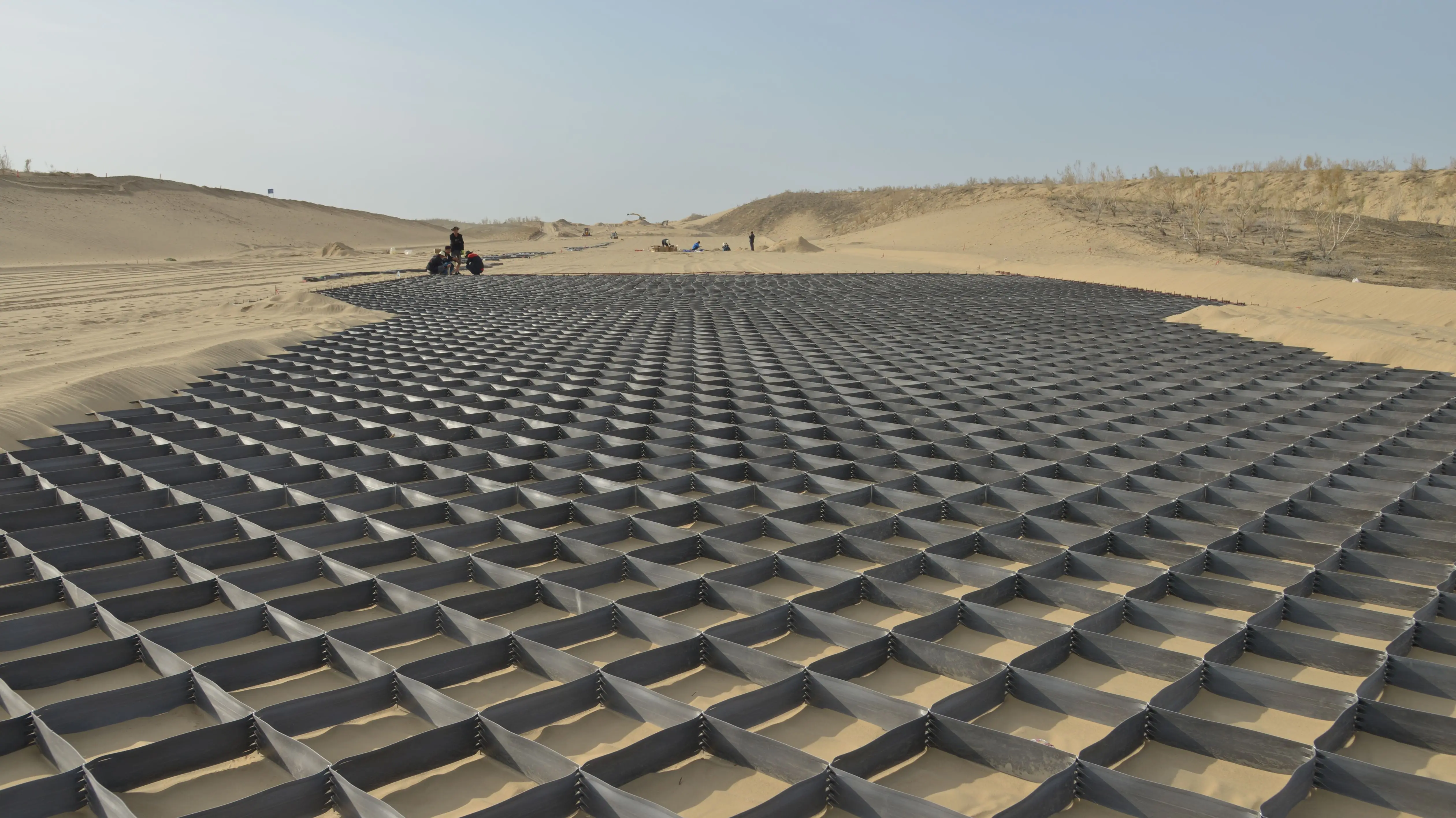 Hot selling 6cm high geocells for embankment--PP Materials