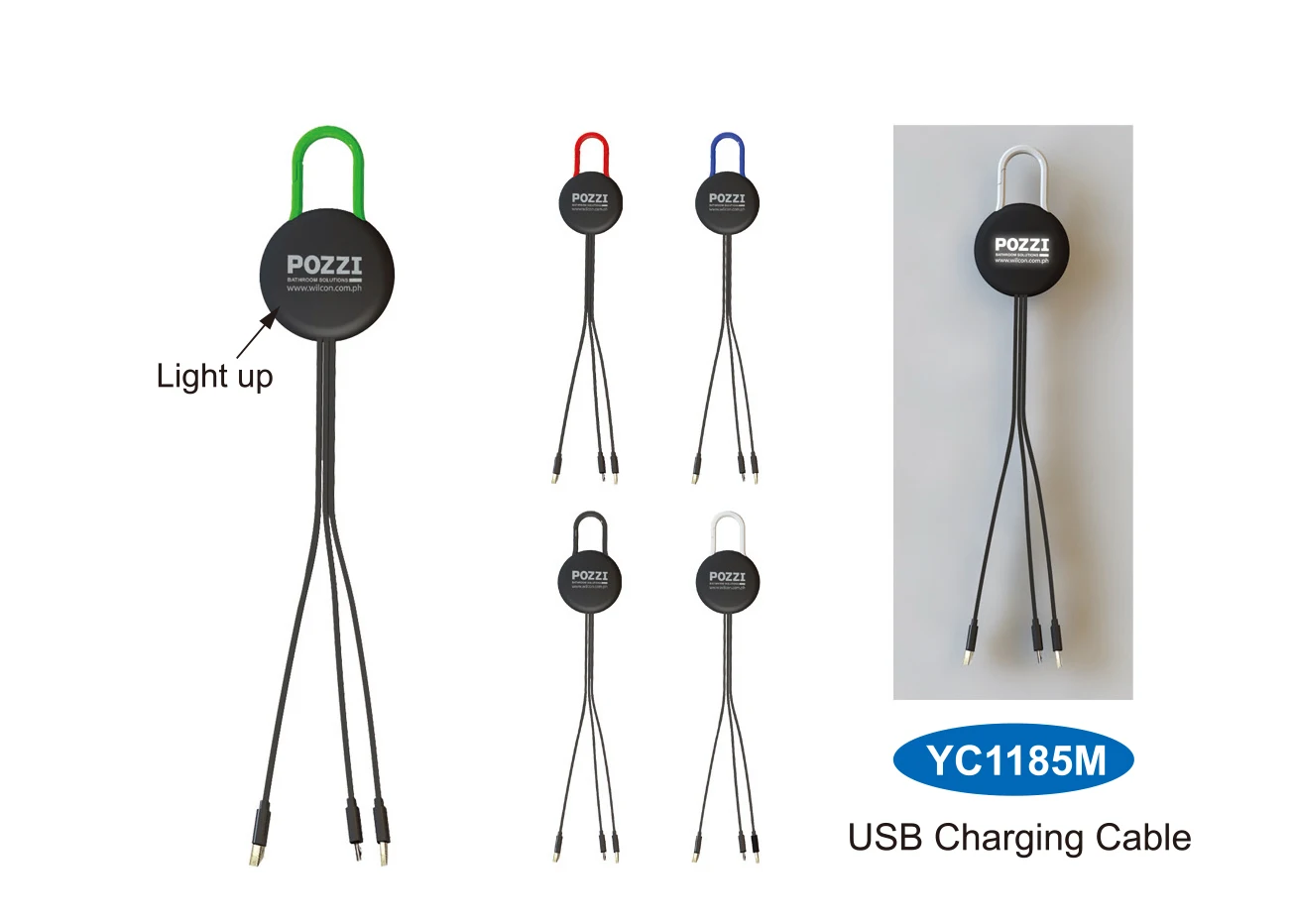  Usb многозарядный кабель зарядный 3 в 1 со светодиодной подсветкой