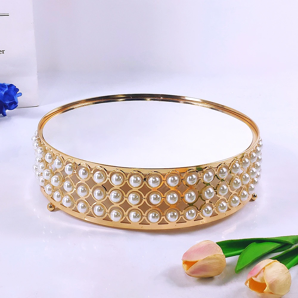 porcelaine revolving cheapest mirror luxury portable golden birdcage nordic cake hoop stand