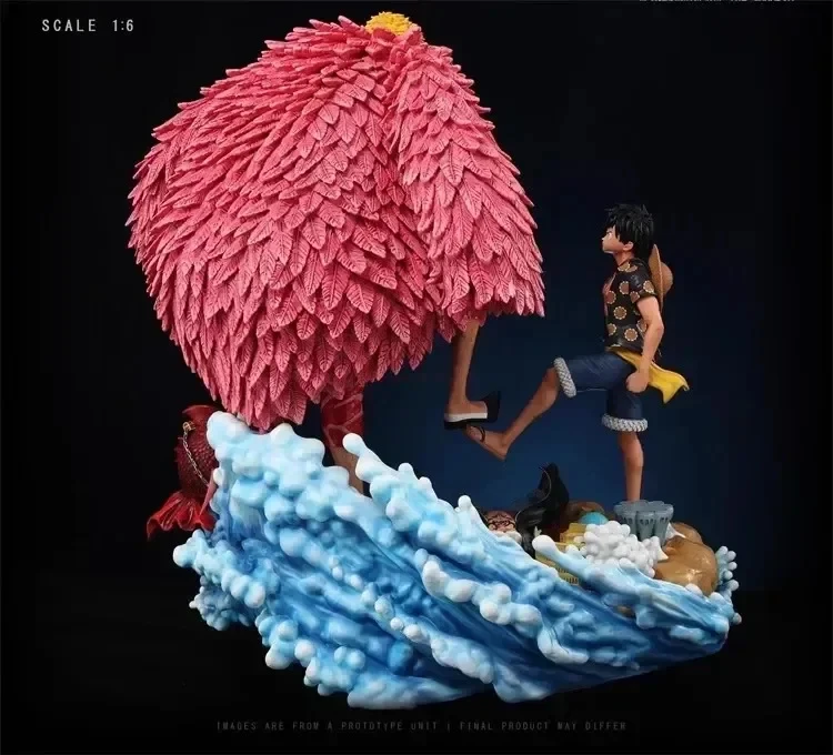 21CM Newest 1 PIECE Donquixote Doflamingo Vs Luffy GK Manga Figurine Statue Model Doll Decoration PVC Anime Figure Toy