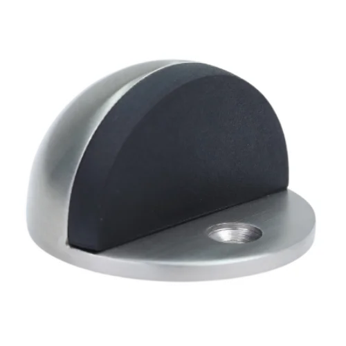 Diameter 44mm 304 Stainless Steel Door Stops with Quiet Metal Half Sphere, Anti-Collision Thick Rubber Door Stop, Door Holder