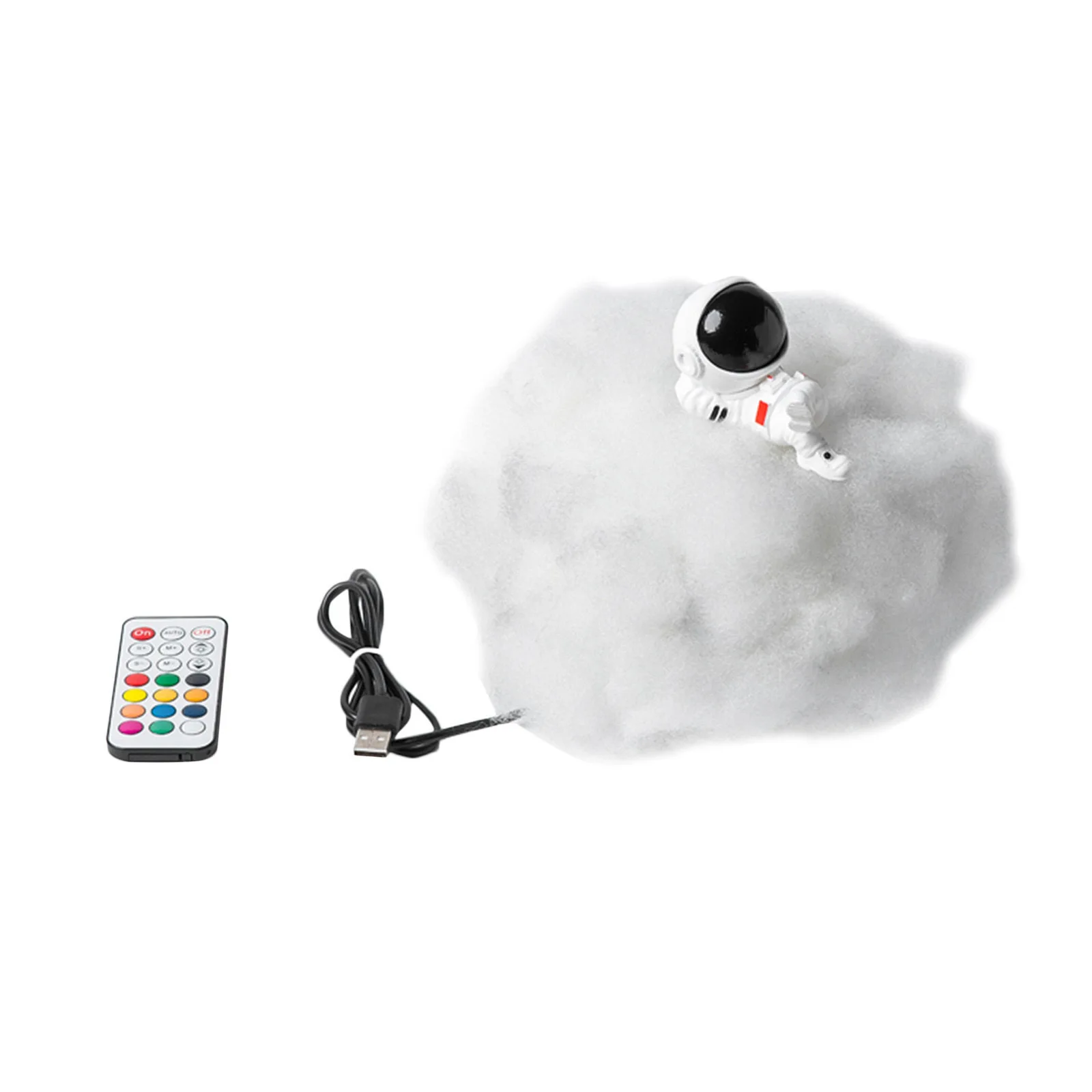 Rainbow Effect LED Clouds astronaut Lamp remote control night light USB bedside light