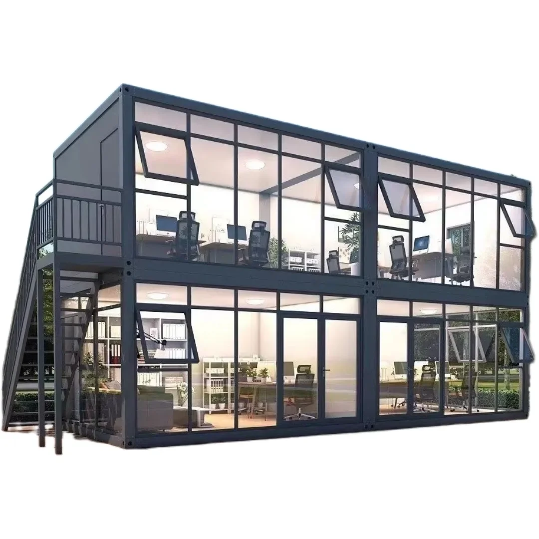 2 Story Modern Modular Metal Pre Built Prefab Tiny Shipping Flat Packed / Assemble /Foldable Container House Homes for Sale