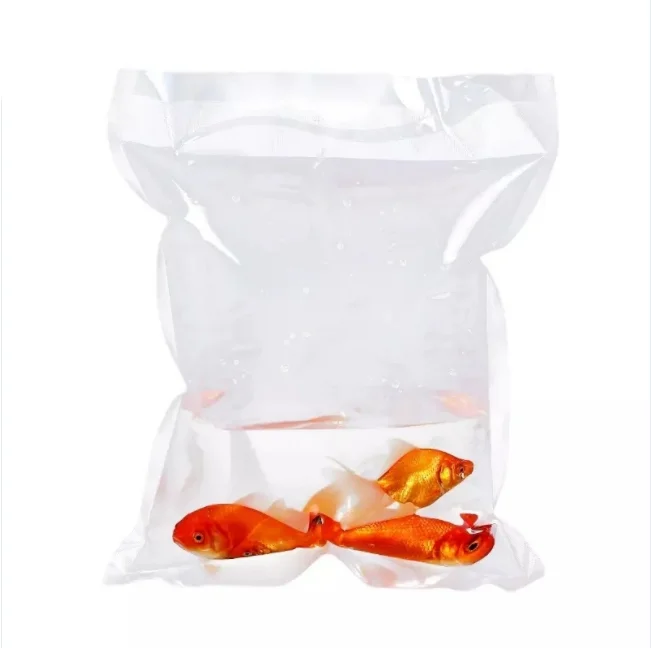 Portable Transparent Heat Seal Inflatable Oxygen Fish Transport Shipping Bag for Seafood Live Fish