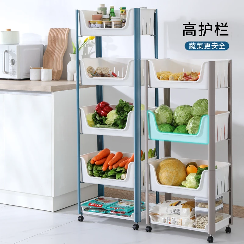 Plastic storage household shelf high quality plastic storage rack