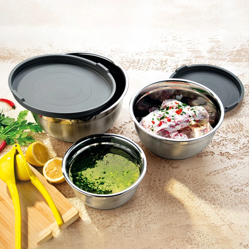 Draining Pasta Washing Vegetables Fruits Perforated Strainer Stainless Steel Colander Bowl Sets Containers Storage Baskets