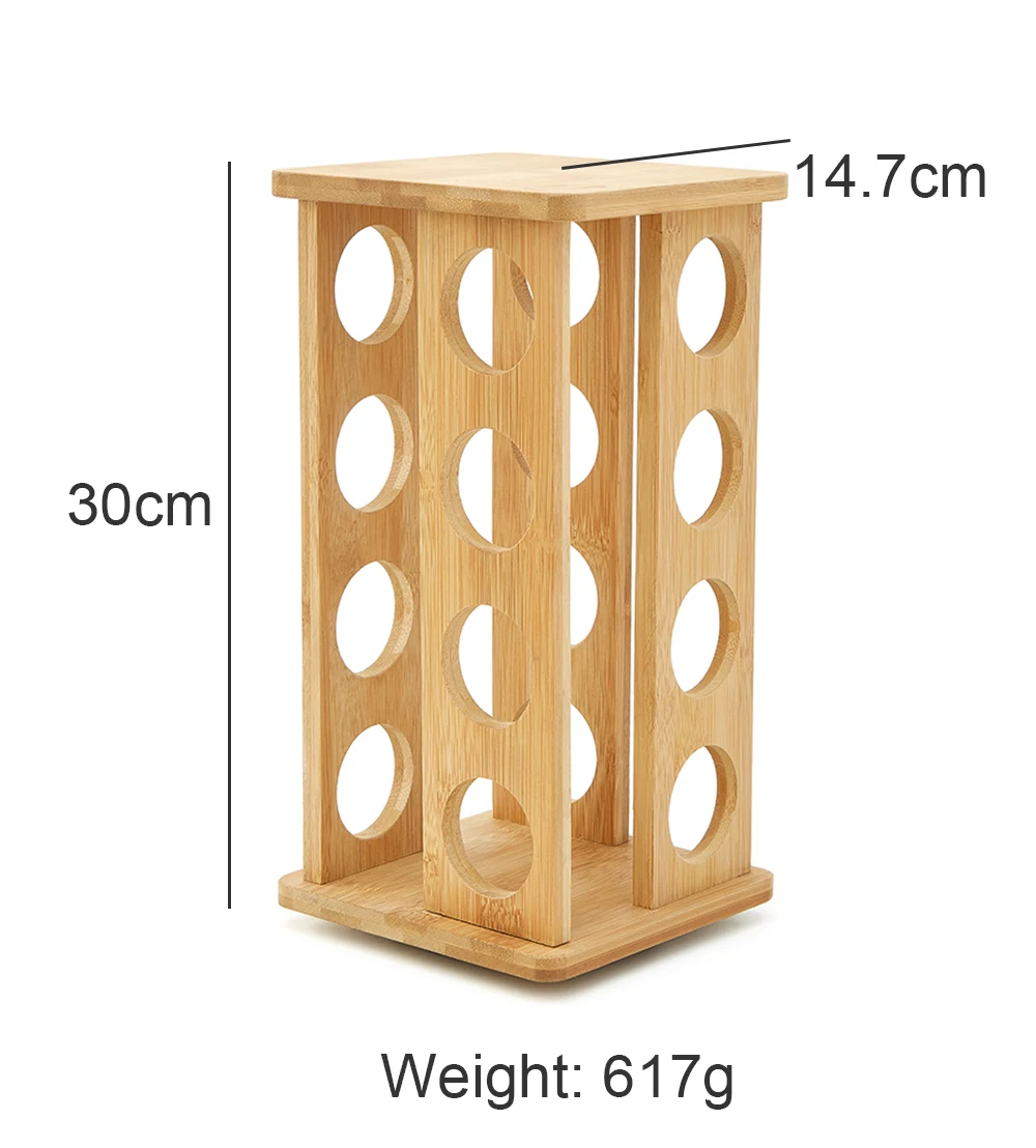 Customized wholesale rotating display kitchen condiment jar placement