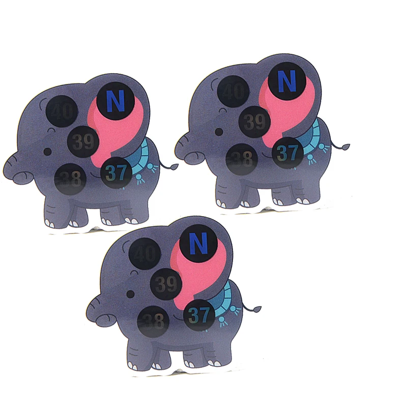 Мультяшный лоб Монитор Термометр наклейка Fevermates полоски