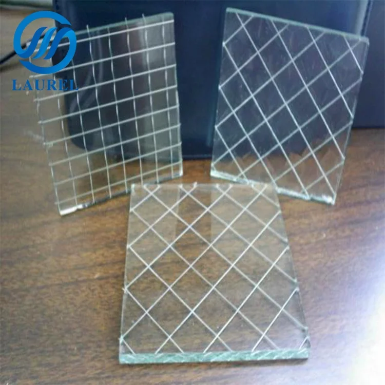 Safety hot melt wire mesh laminated glass for windows