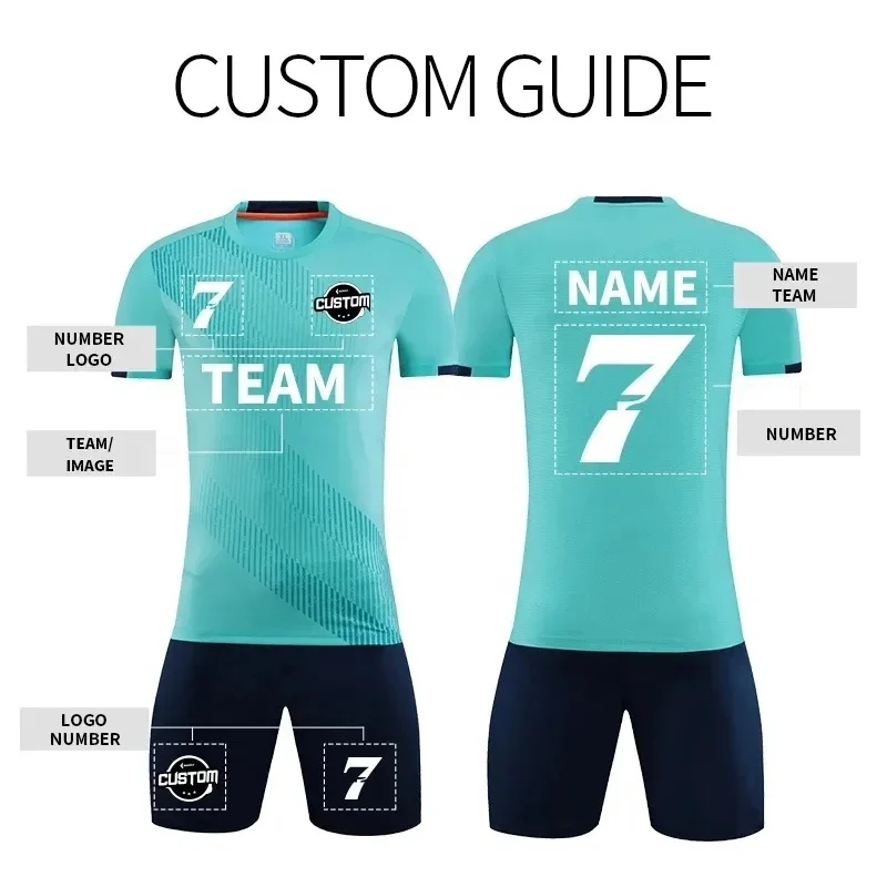 New Design V-neck Blank Football Jersey Breathable Soccer Team Jerseys Uniform Soccer Jersey